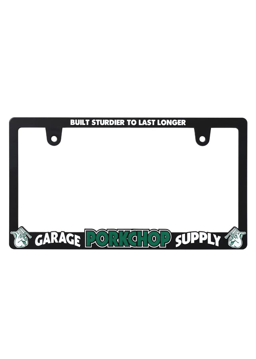 RAISED LICENSE FRAME (BLACK×GREEN) / オリジナルナンバーフレーム