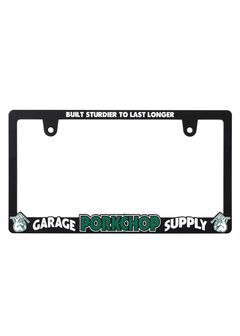 RAISED LICENSE FRAME (BLACK×GREEN) / オリジナルナンバーフレーム