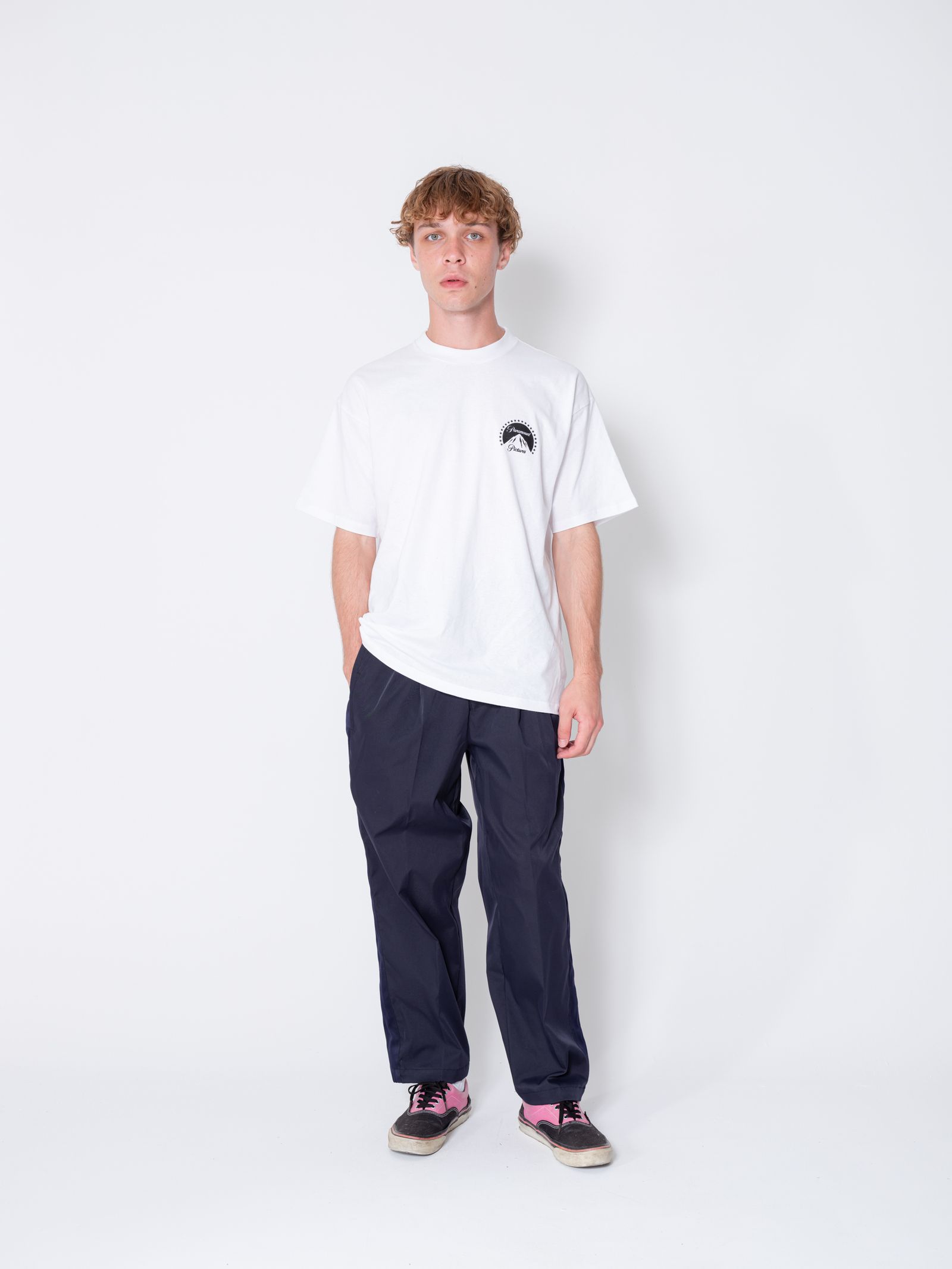 S/S PRINT TEE "MARTIN" (WHITE) / パラマウントピクチャーズ コラボ Tee