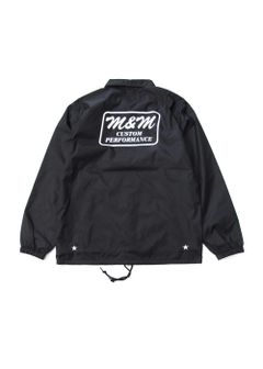 LOOPHOLE 20th ANNIVERSARY PRINT WINDBREAKER (BLACK) / ループホール20周年記念 コーチジャケット
