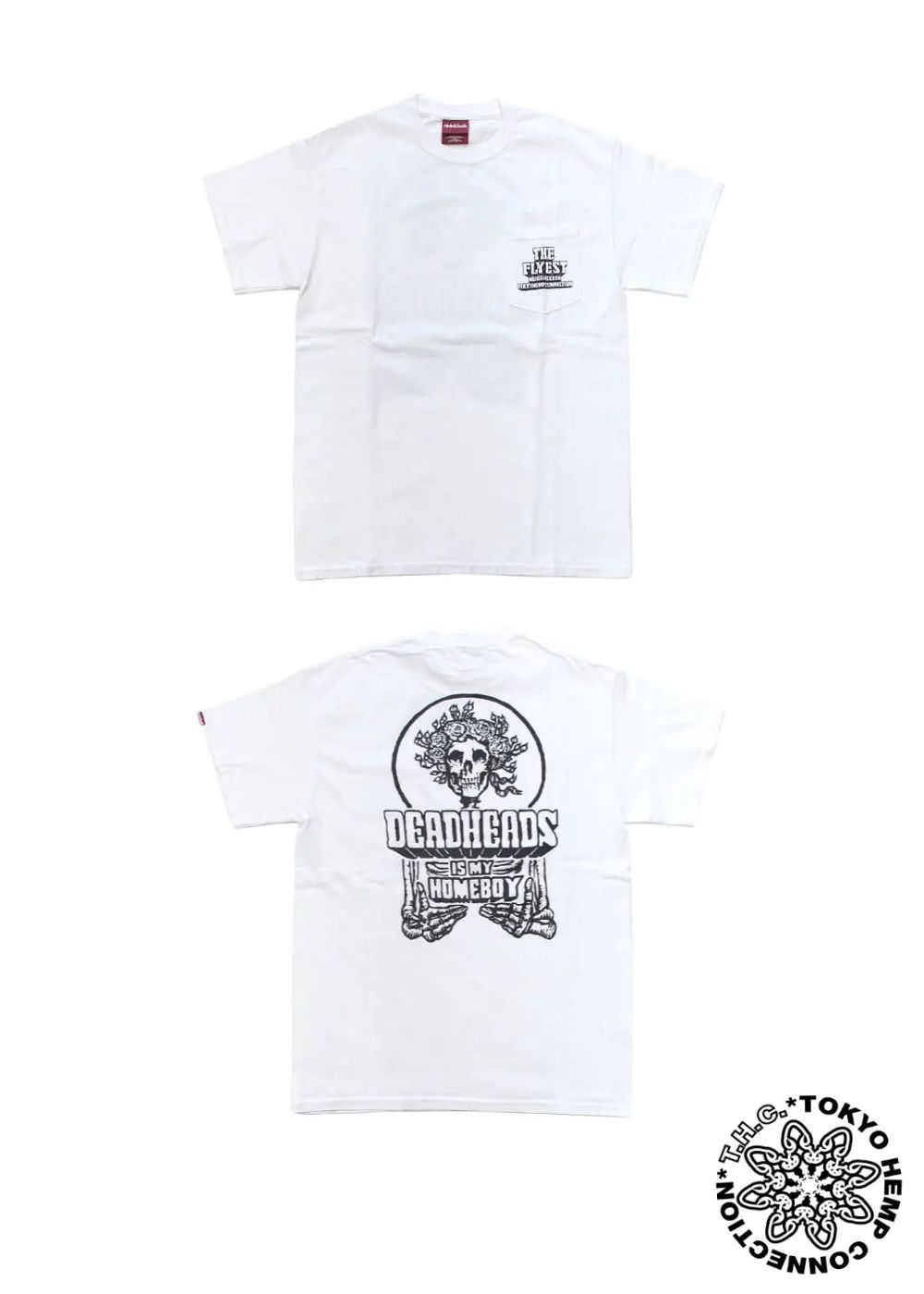 ×THC S/S TEE (WHITE) / TOKYO HEMP CONNECTION コラボポケT
