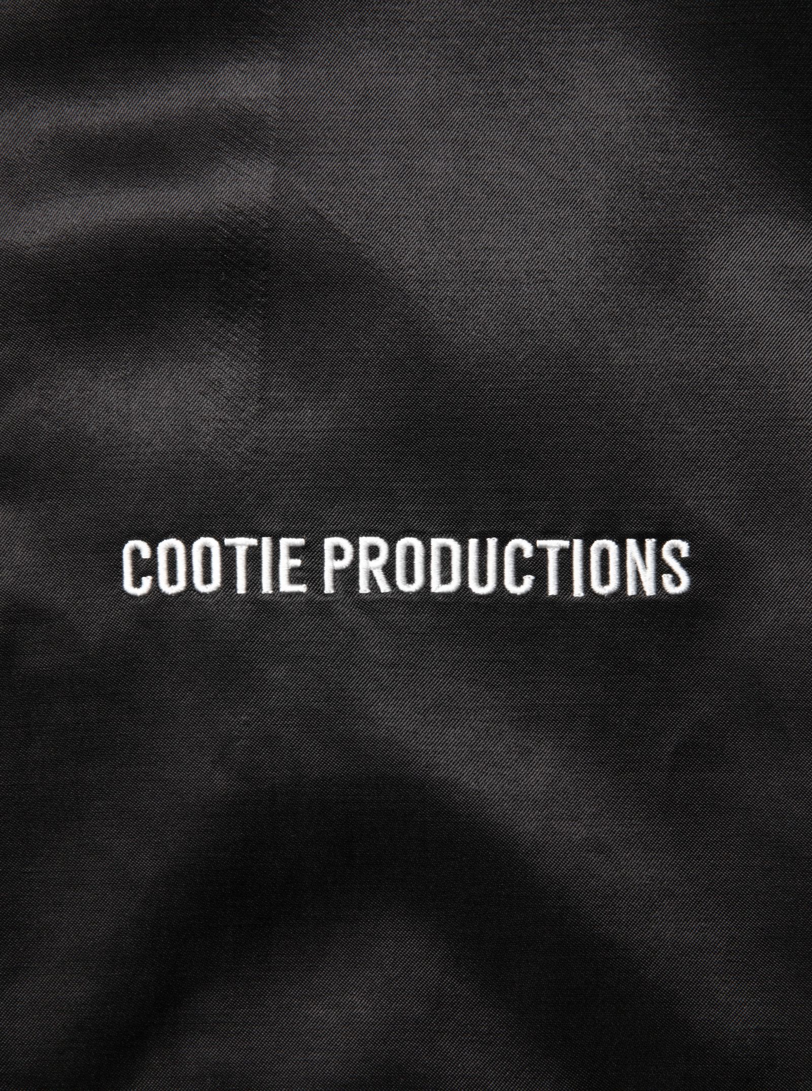 COOTIE PRODUCTIONS - C/R Satin Embroidery Blouson (BLACK) / ロゴ