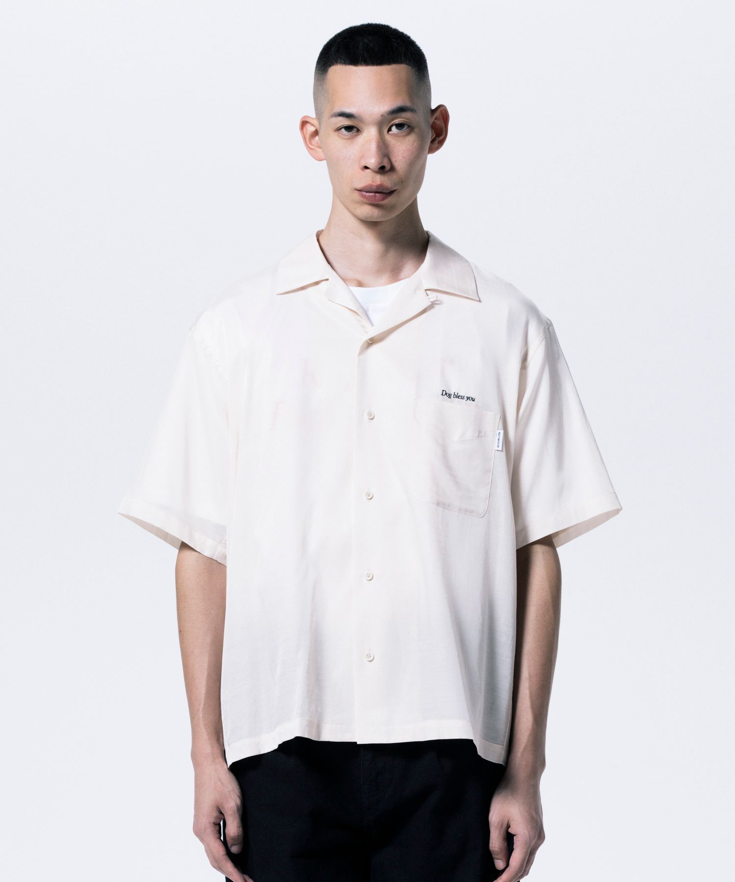R9 BOWLER SS SHIRT (IVORY) / オープンカラー シャツ