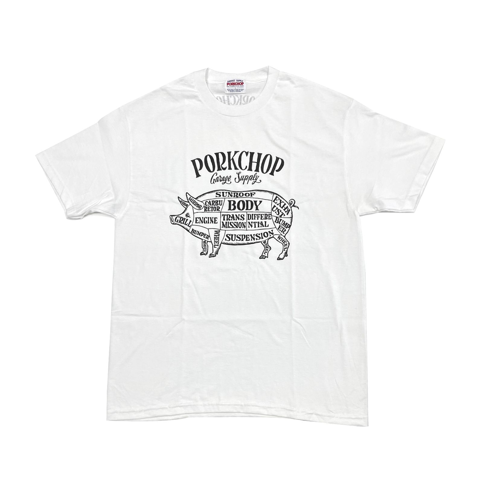 PorkChop Garage 半袖tシャツ カットソー 白 L PORKCHOP - MULTI LOGOS TEE 2025 - WHITE / ショートスリーブT