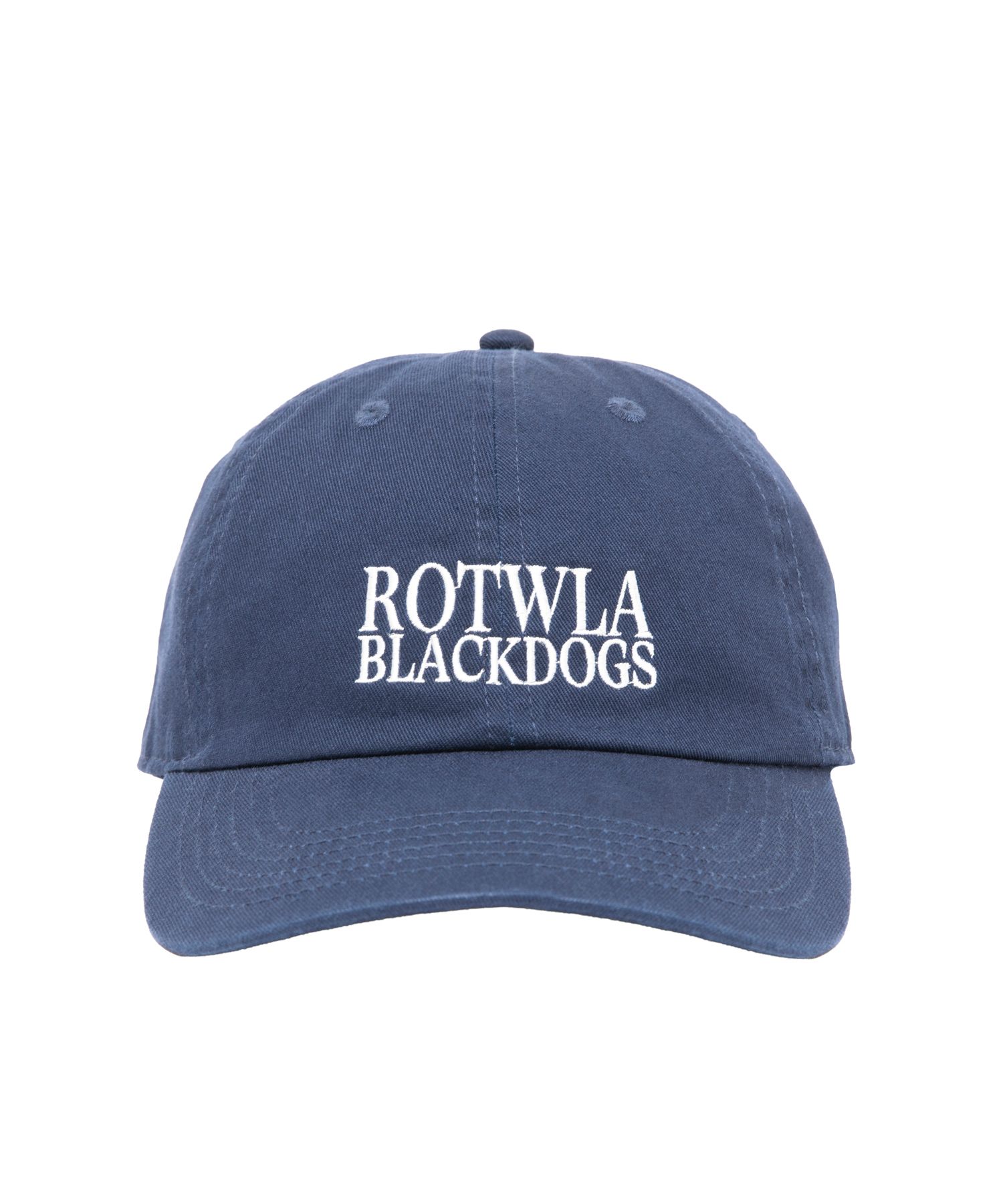 ROTWLA CAP (NAVY) / ロゴ刺繍 ダッド キャップ。