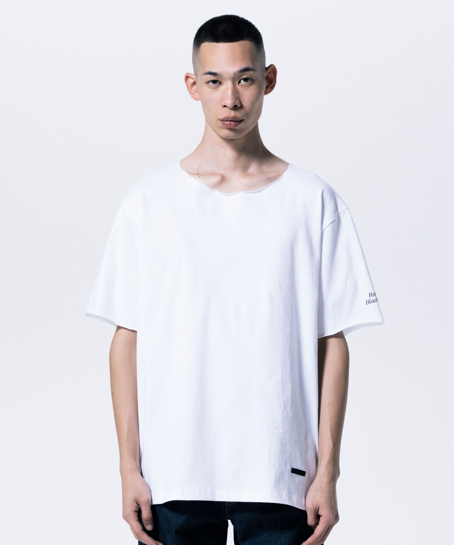 RWMN CUTOFF TEE (WHITE) / マジックナンバー コラボ オリジナル カットオフ Tシャツ