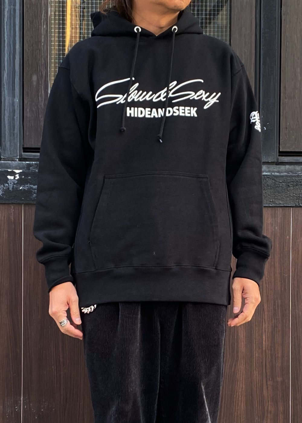 × ASIAN STAR SLOW&SEXY Hooded Sweat Shirt (BLACK/WHITE) / エイジアンスター コラボ スウェット パーカー
