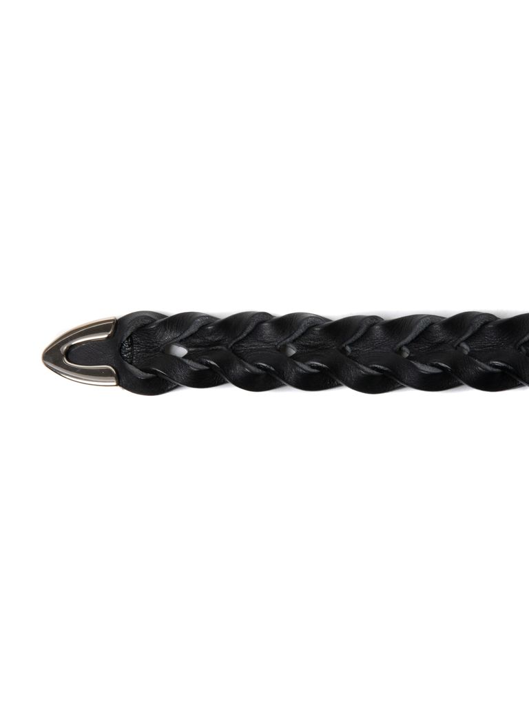 COOTIE PRODUCTIONS - Leather Braid Belt (SILVER) / レザー メッシュ 