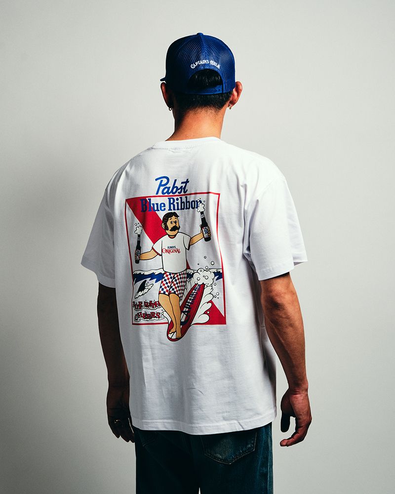 × Pabst Blue Ribbon BRAND COLOR MESH CAP (BLUE) / ×パブストブルーリボン コラボ メッシュキャップ