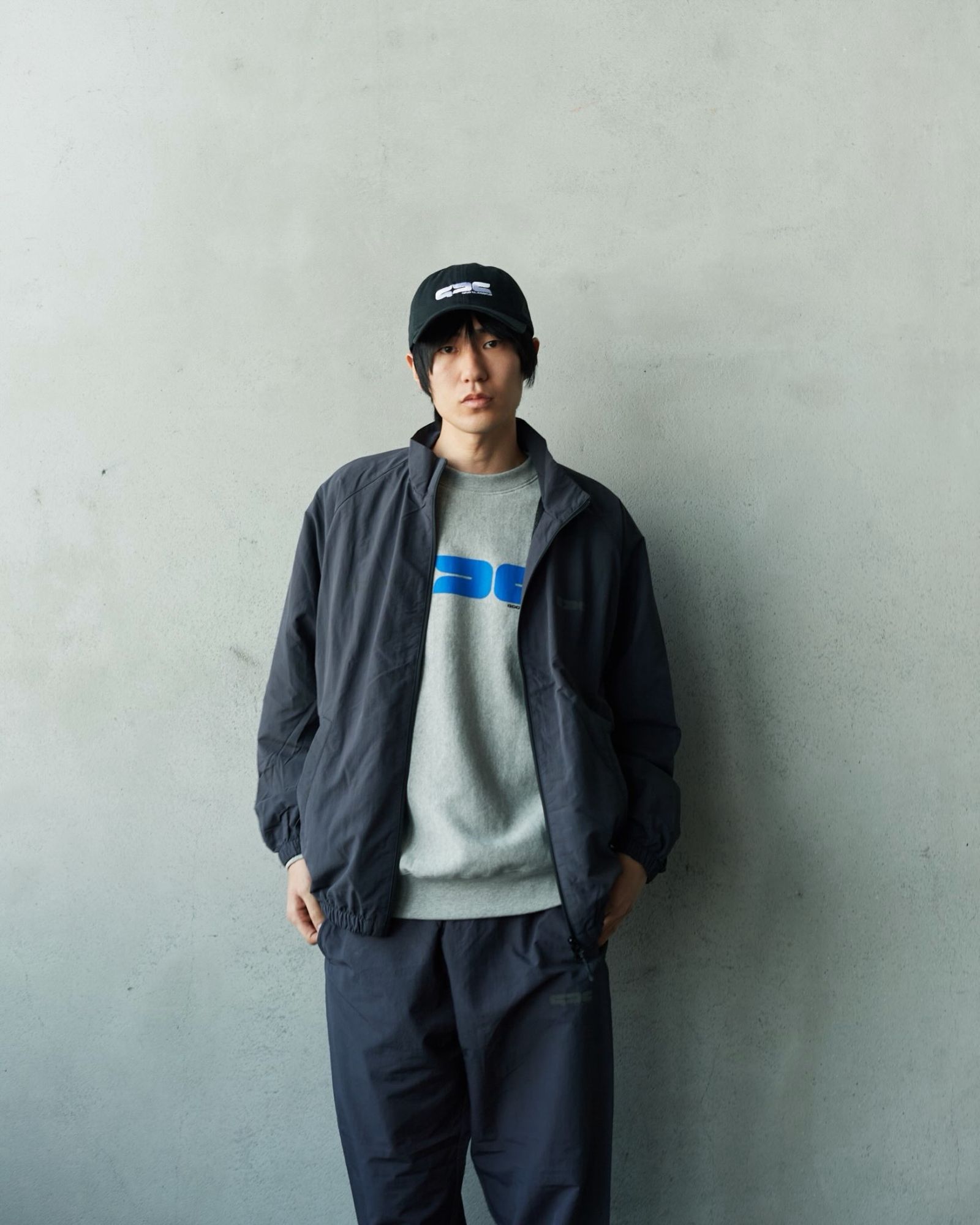 GDC CLASSICS Nylon Setup (CHARCOAL) / セットアップ トラック ジャケット & パンツ