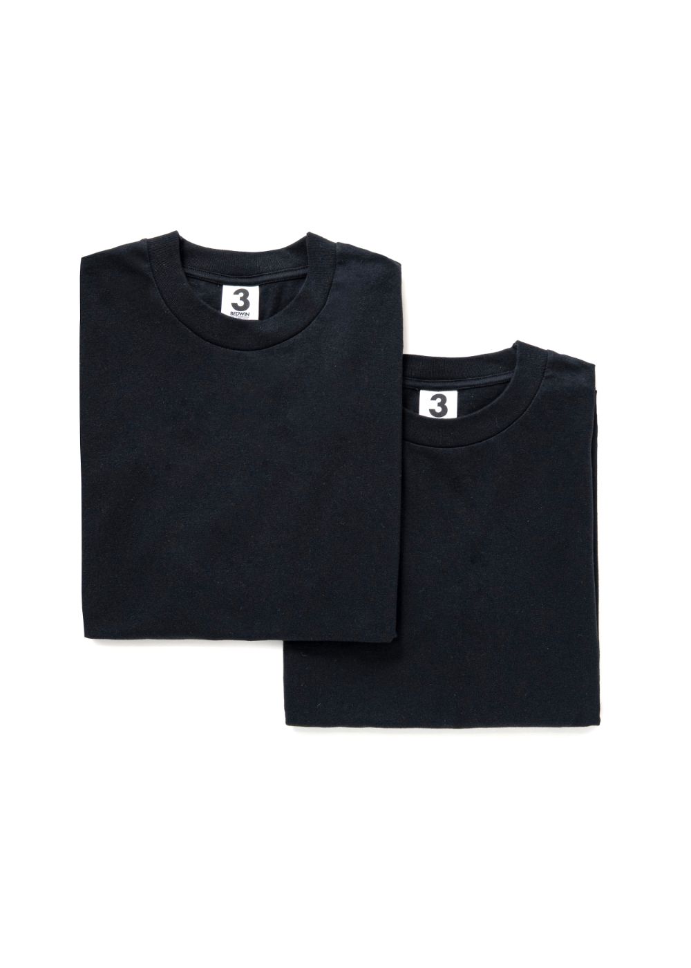 2 Pcs S/S PACK LOGO TEE "SS PACK" (BLACK) / 2ピース パック Tシャツ