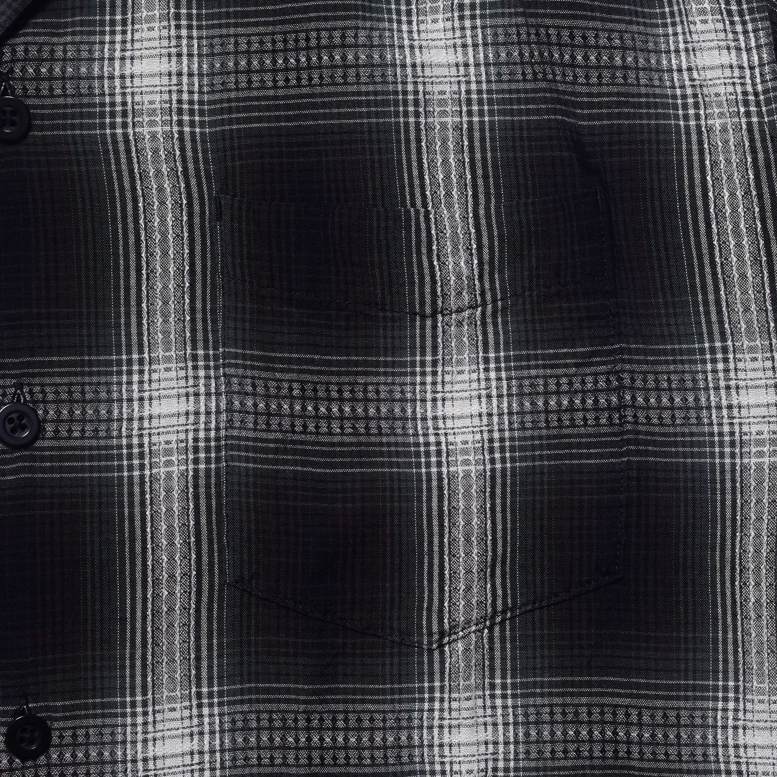 Rayon Dobby Plaid S.S Open Collar SH (BLT) / オンブレチェック オープンカラーシャツ