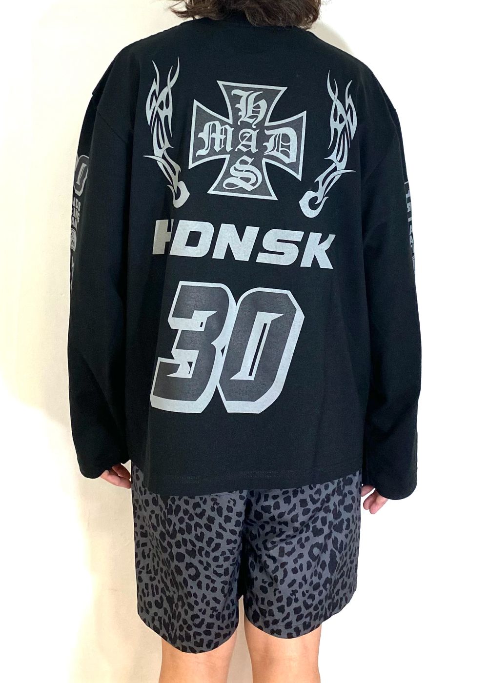 【ラスト1点】Racing L/S Tee (BLACK) / レーシング プリント ロングスリーブ Tシャツ