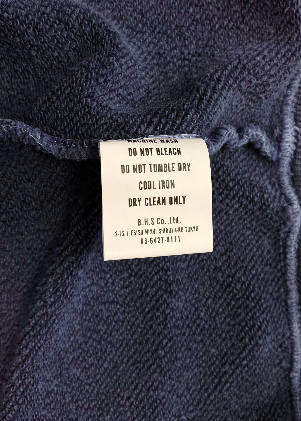 PIGMENT DYED ZIP HOODIE (NAVY) / ピグメントダイ ジップ スウェット パーカー