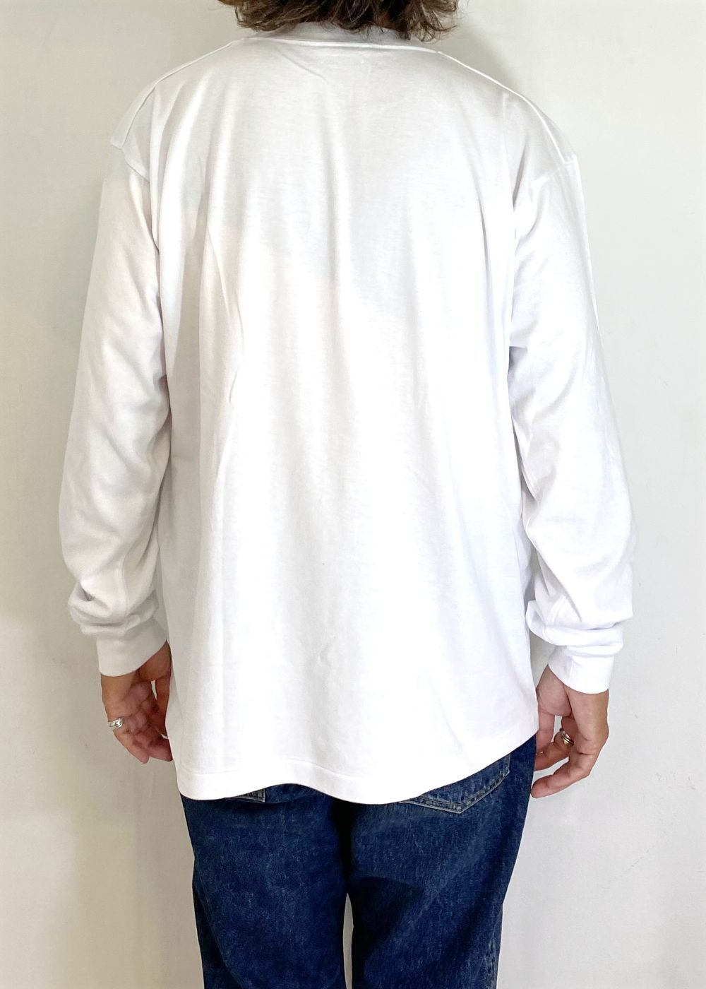 2 Pcs L/S PACK LOGO TEE "LS PACK" (WHITE) / 2ピース パック Tシャツ