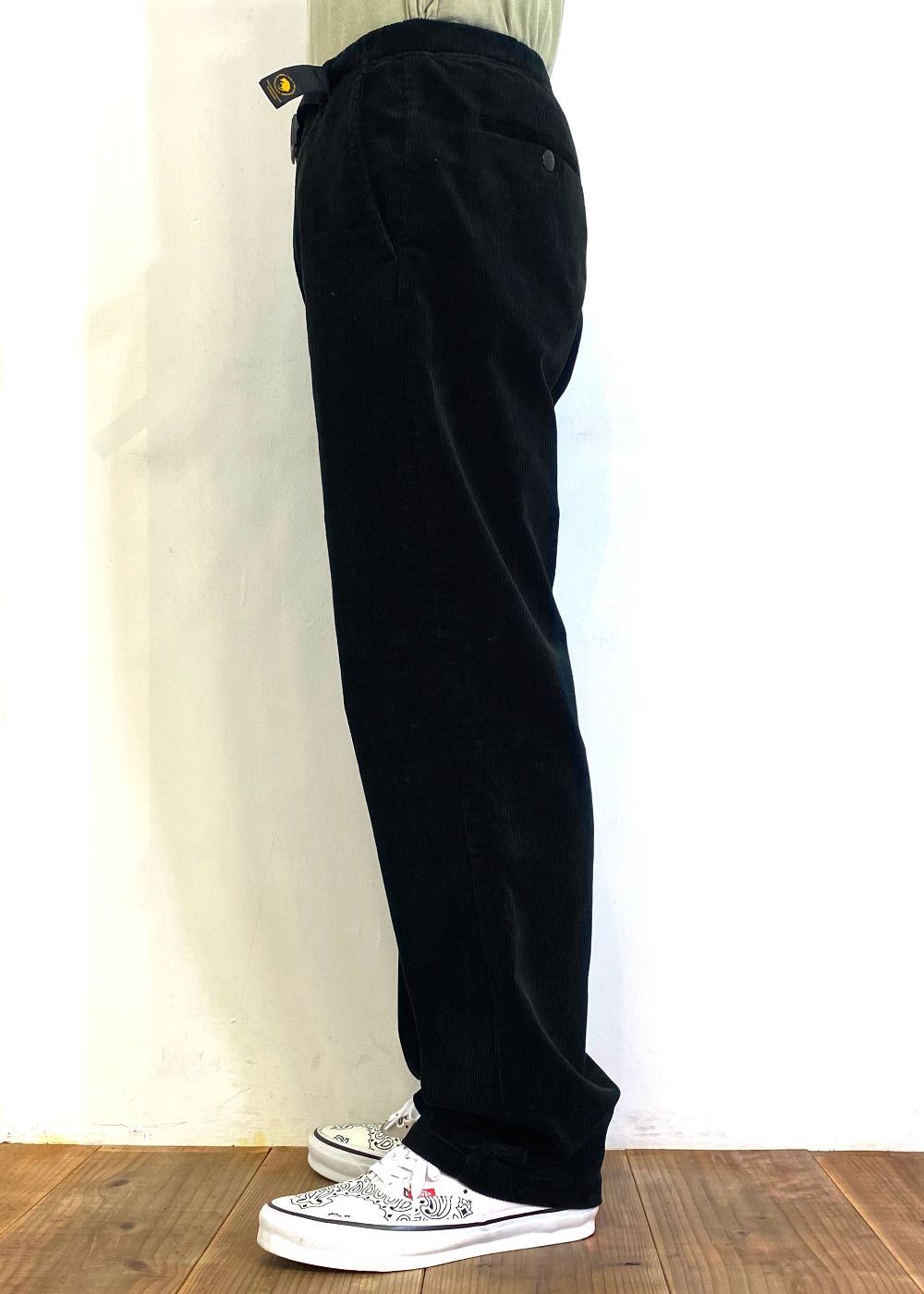 【ラスト1点】CORDUROY EASY PANTS (BLACK) / コーデュロイ イージー パンツ