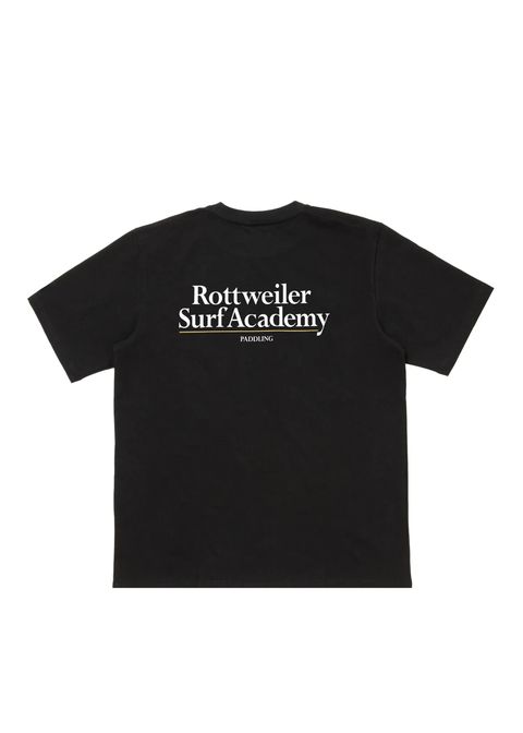 R9 SURF ACADEMY SS TEE (BLACK) /  オリジナル ロゴプリント Tシャツ