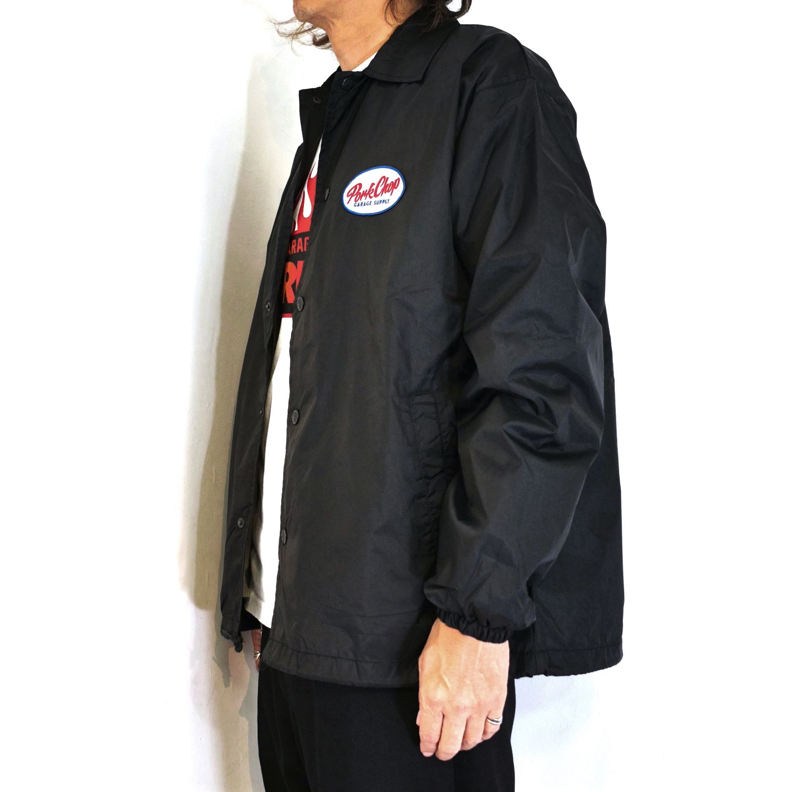 PORKCHOP - PORK BACK COACH JKT (BLACK×WHITE) / オリジナル ポーク ...