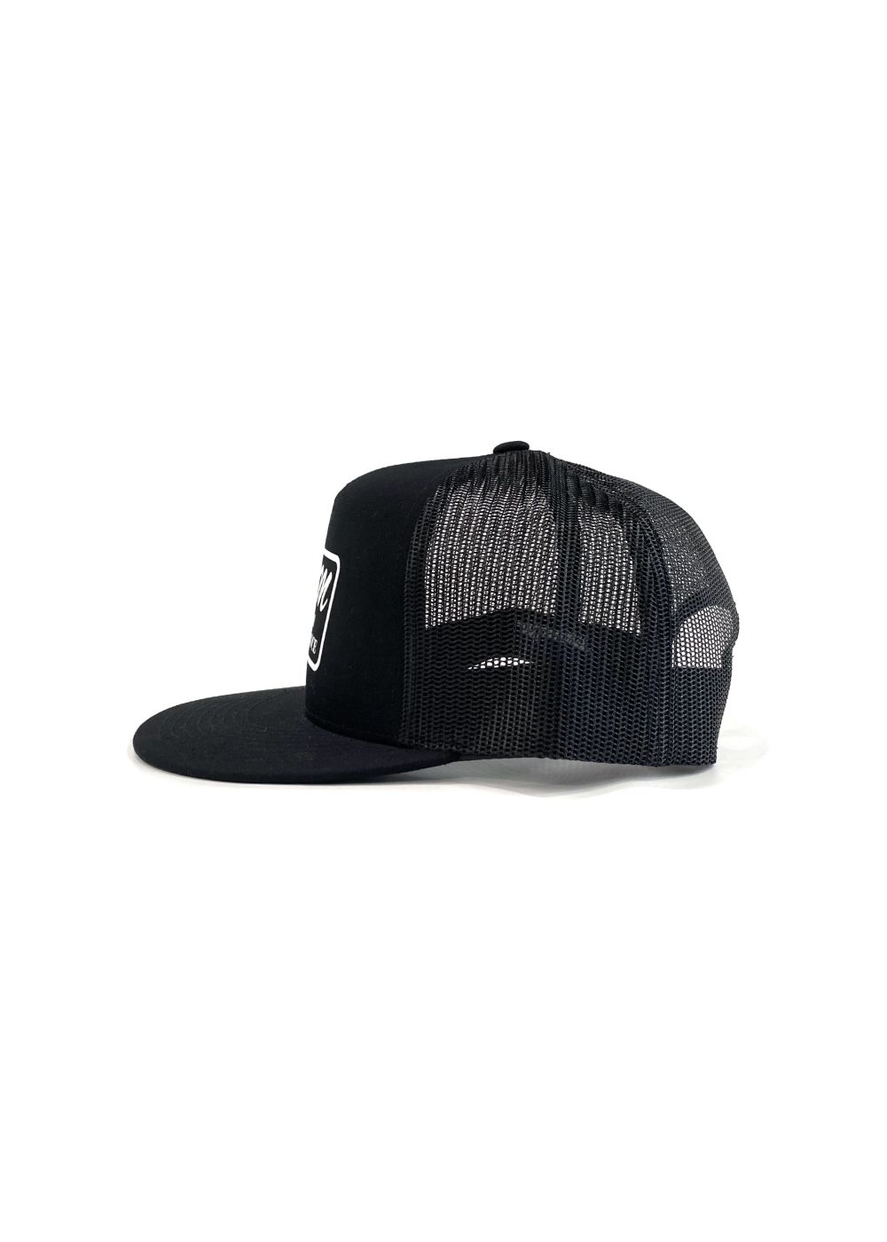 Classic Trucker Mesh Cap (BLACK) / ロゴ プリント メッシュキャップ