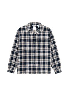 FIVE BROTHER Ex. L/S CHECK SHIRT "VIN" (NAVY) / ファイブ ブラザー コラボ チェック シャツ