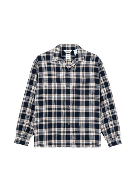 FIVE BROTHER Ex. L/S CHECK SHIRT "VIN" (NAVY) / ファイブ ブラザー コラボ チェック シャツ