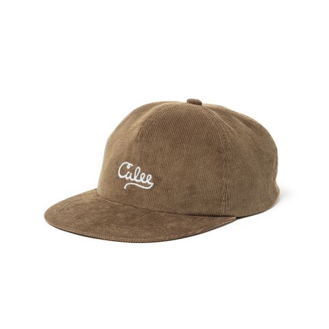 【ラスト1点】13w CORDUROY CALEE LOGO CAP (BROWN) / オリジナル ロゴ刺繍 コーデュロイ キャップ
