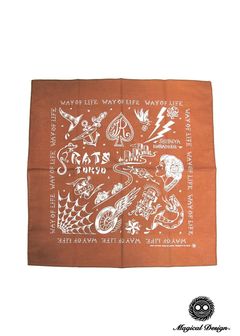 RATS TOKYO BANDANA (BROWN) / ×MAGICAL DESIGN  コラボバンダナ