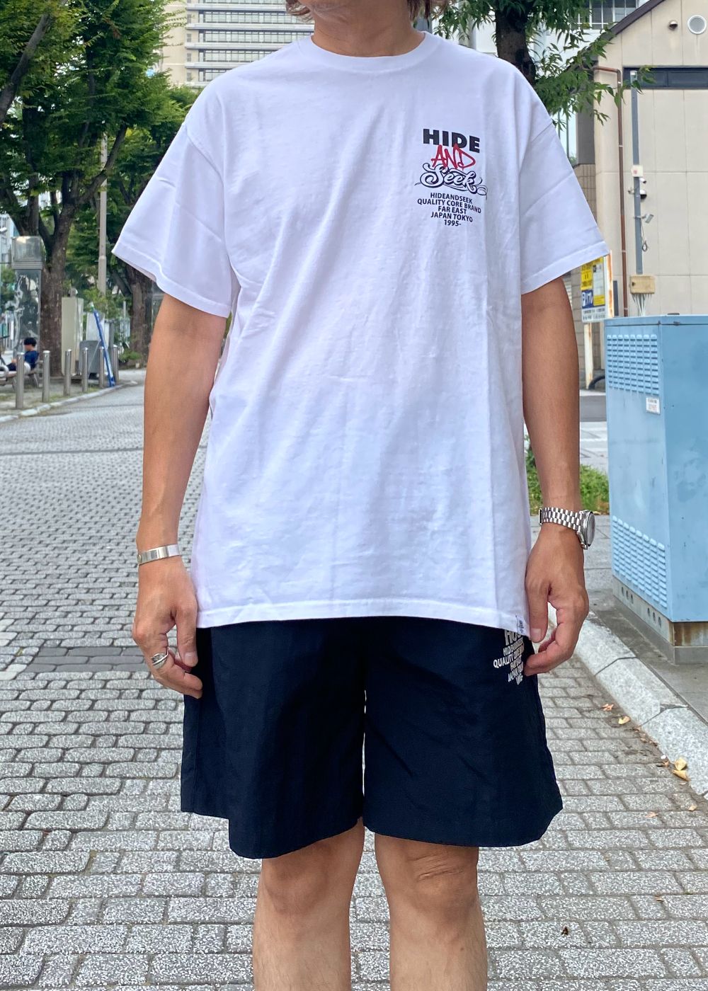 AND S/S Tee (WHITE) / ロゴ プリントTee