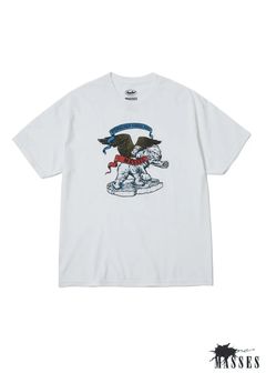 【ラスト1点】POLAR BEAR P (×MASSES) (WHITE) / マシス コラボレーション Tシャツ