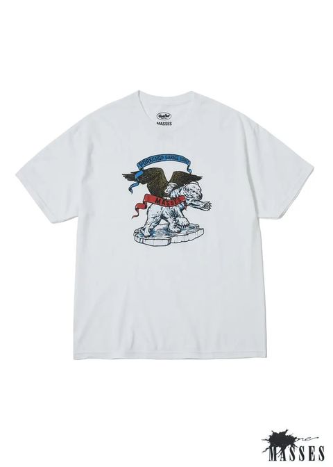 【ラスト1点】POLAR BEAR P (×MASSES) (WHITE) / マシス コラボレーション Tシャツ