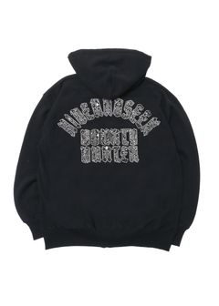 HS×BH ZIP HOODED SWEAT SHIRT (BLACK/BANDANA) / バウンティーハンター コラボ スウェット ジップパーカー