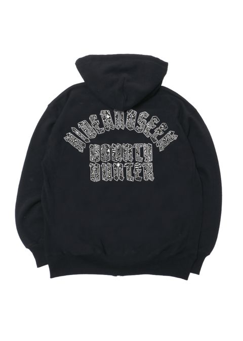 HS×BH ZIP HOODED SWEAT SHIRT (BLACK/BANDANA) / バウンティーハンター コラボ スウェット ジップパーカー