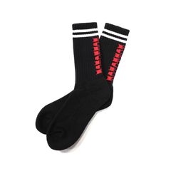 PORK SOX P-22 type-D (BLACK) / ジャガードロゴソックス