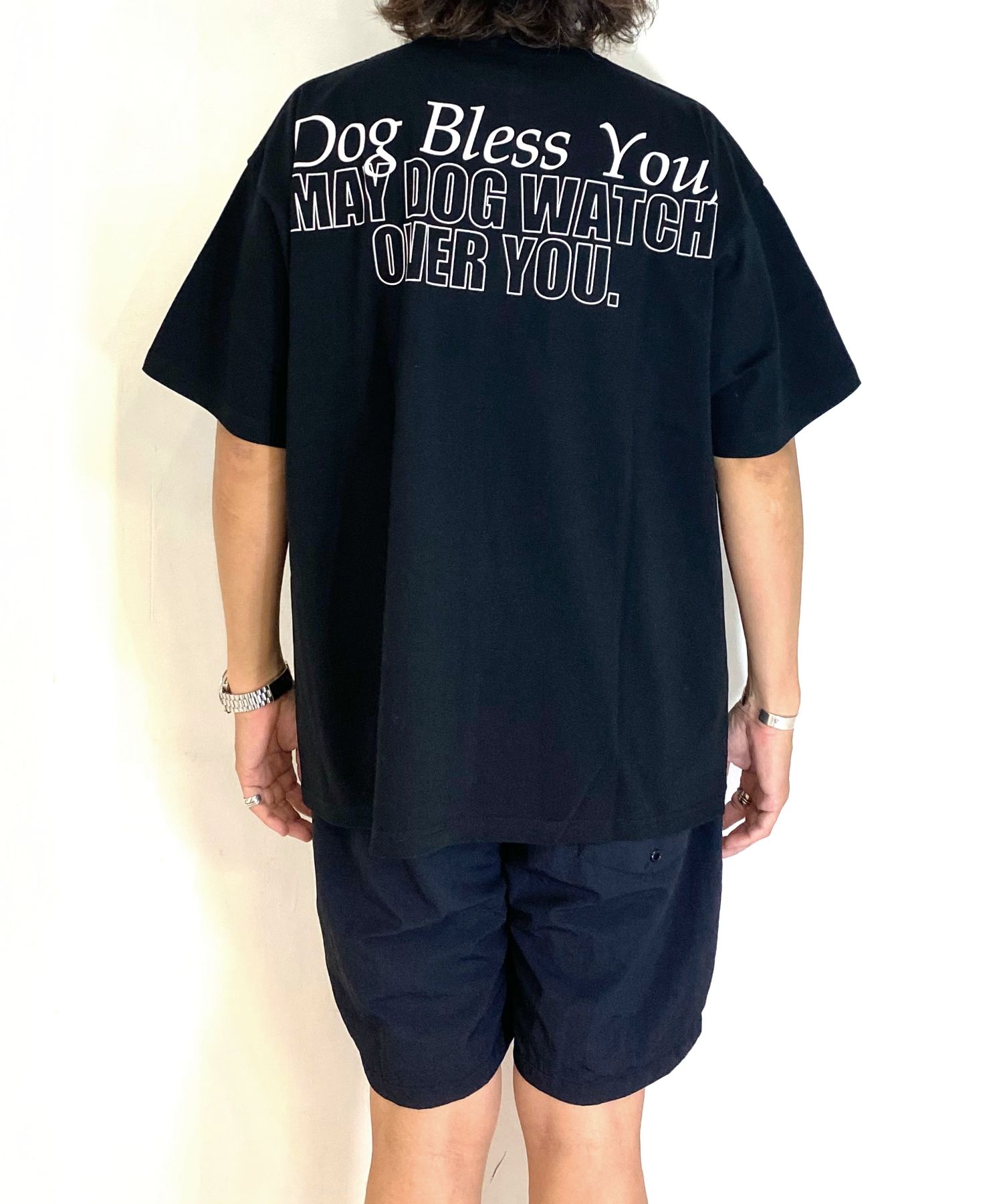 DOG PHOTO TEE (BLACK) / フォト プリント Tシャツ