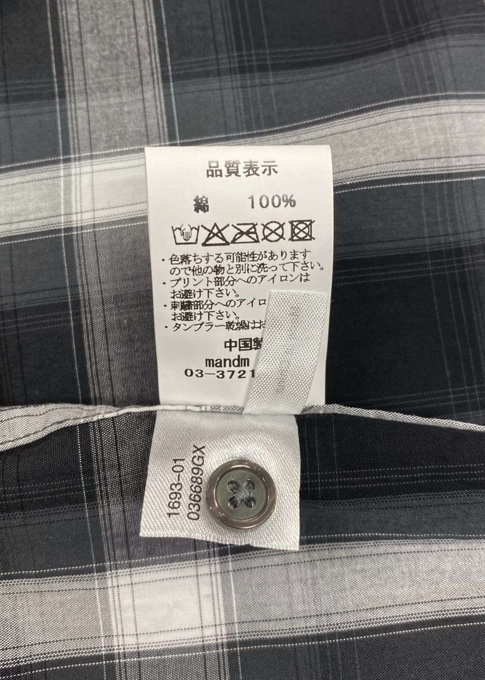 OPEN COLLAR S/S SHIRT (BLACK×WHITE) / チェック オープン カラー シャツ