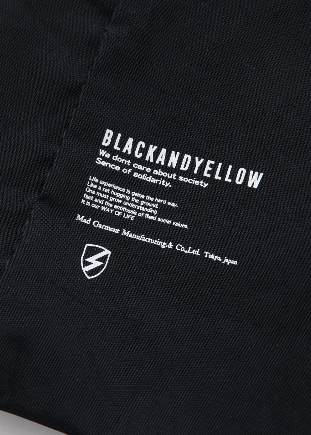 NYLON MINI TOTE BAG (BLACK) / オリジナル ミニトートバッグ