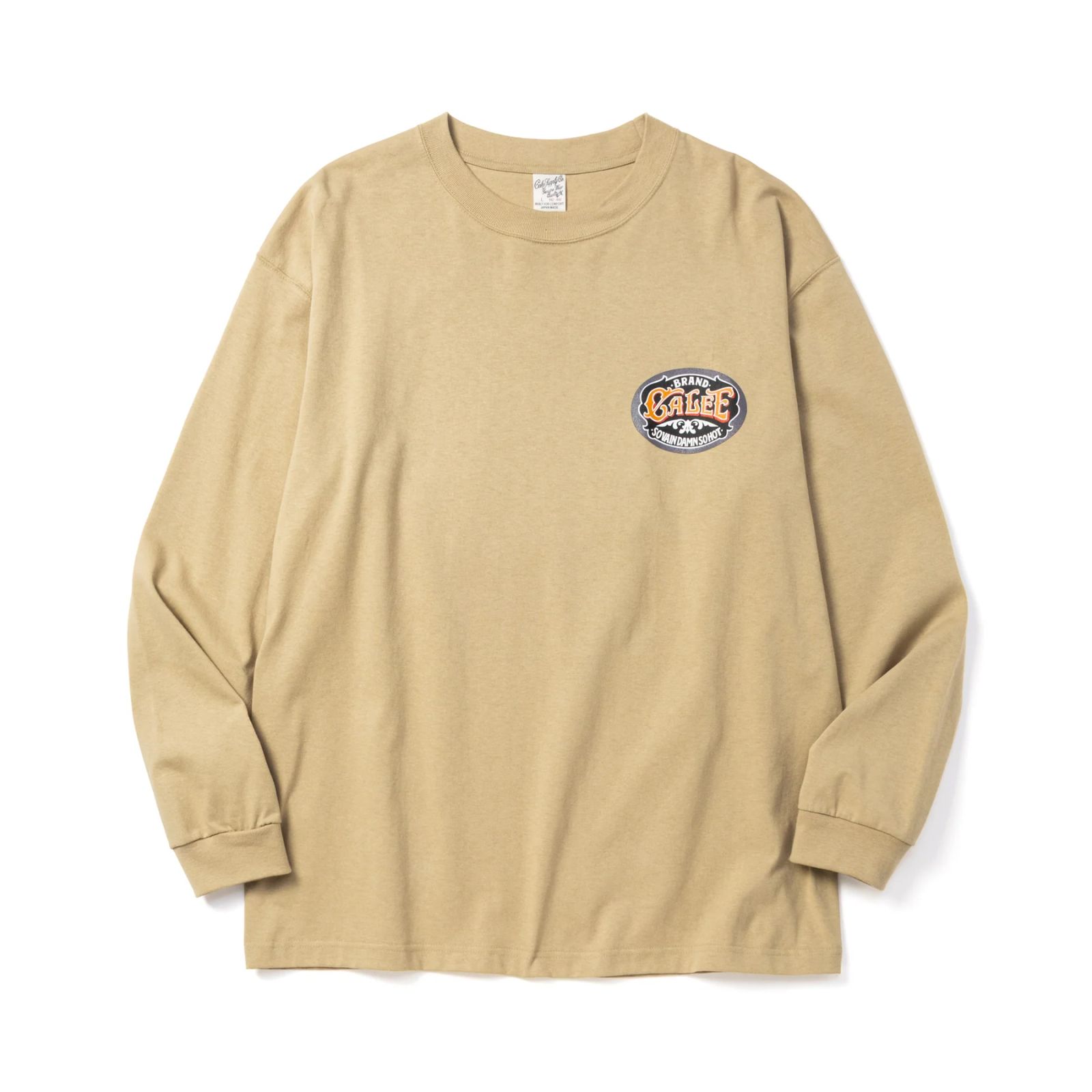 VINTAGE TYPE SIGNBOARD L/S TEE ＜NATURALLY PAINT DESIGN＞ (BEIGE) / ×ナチュラリーペイント コラボ Tシャツ