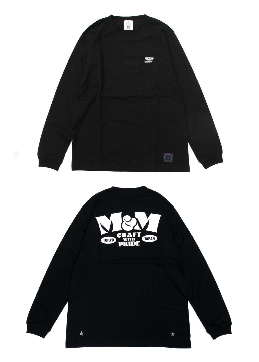 M&M CUSTOM PERFORMANCE - PRINT L/S TEE (BLACK) / プリントロンT