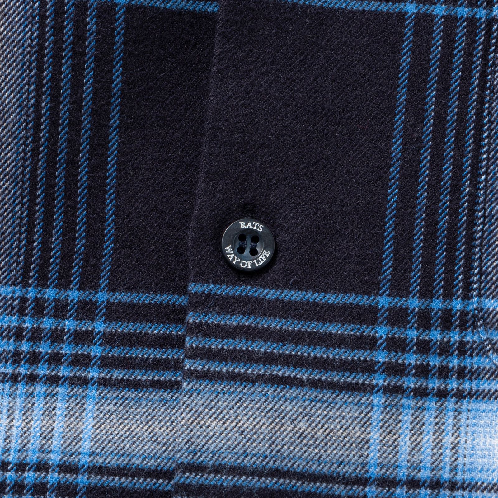 COTTON RAYON CHECK SHIRT (NAVY CHECK) / チェック コットンレーヨン ネルシャツ