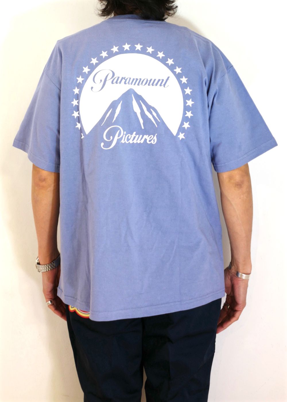 S/S PRINT TEE "HILL" (S.BLUE) / パラマウントピクチャーズ コラボ Tee