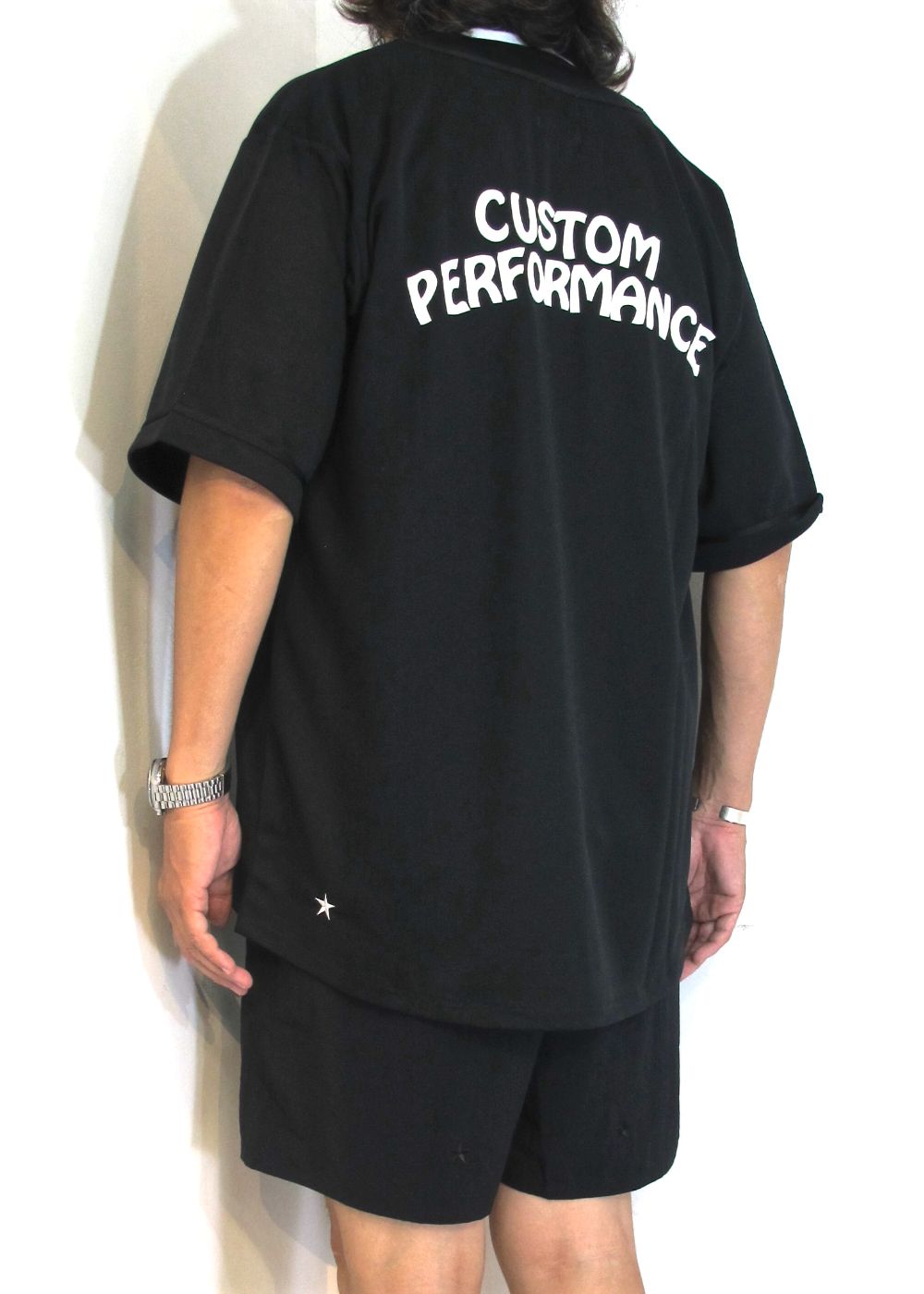 M&M CUSTOM PERFORMANCE - DRY ATHLETIC BASEBALL SHIRT (BLACK×WHITE) / ドライ  アスレチック ベースボールシャツ | LOOPHOLE