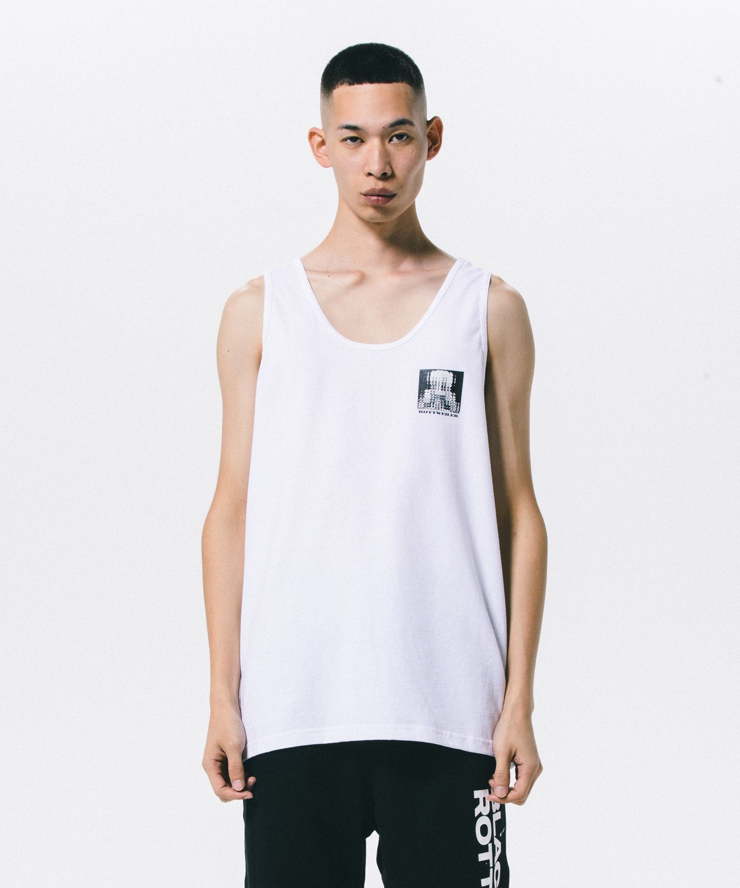 MARIA TANK TOP (WHITE) / プリント タンクトップ