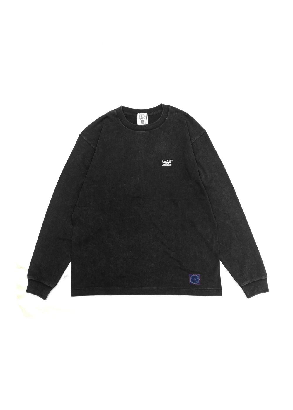FADE WASH L/S TEE (FADE BLACK) / プリント ロンT