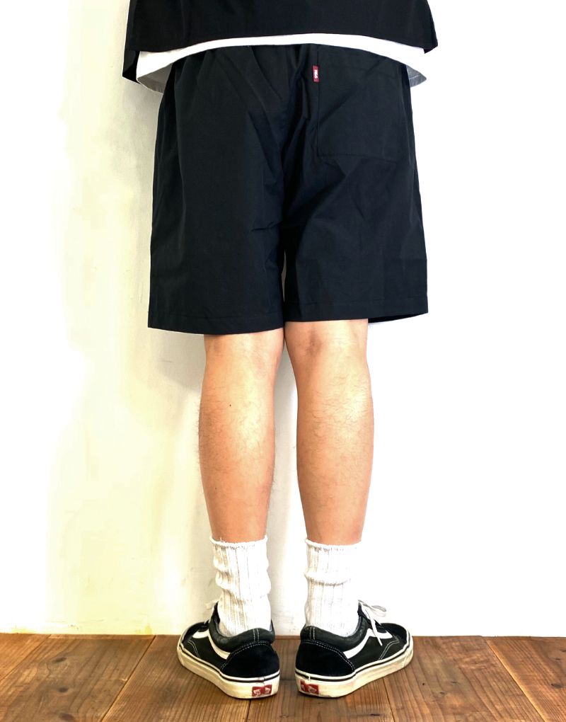 H&S Short (BLACK) / ロゴ刺繍 イージーショーツ