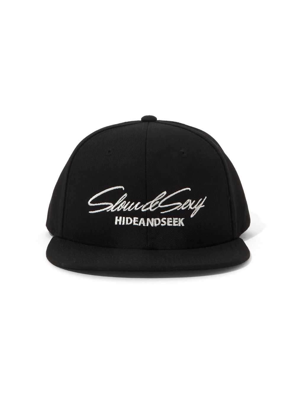 × ASIAN STAR SLOW&SEXY Baseball CAP (BLACK/WHITE) / エイジアンスター コラボ 刺繍ロゴ ベースボールキャップ
