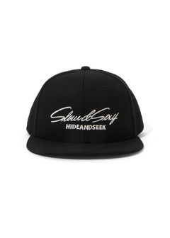 × ASIAN STAR SLOW&SEXY Baseball CAP (BLACK/WHITE) / エイジアンスター コラボ 刺繍ロゴ ベースボールキャップ