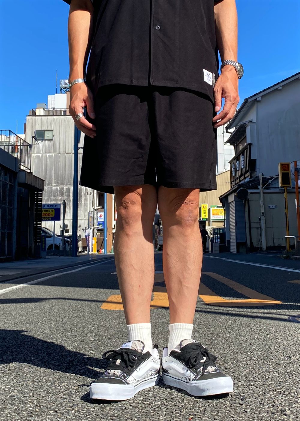 × CHROME 8℃- Shorts (BLACK ) / クローム コラボ 8°Cマイナス ショーツ