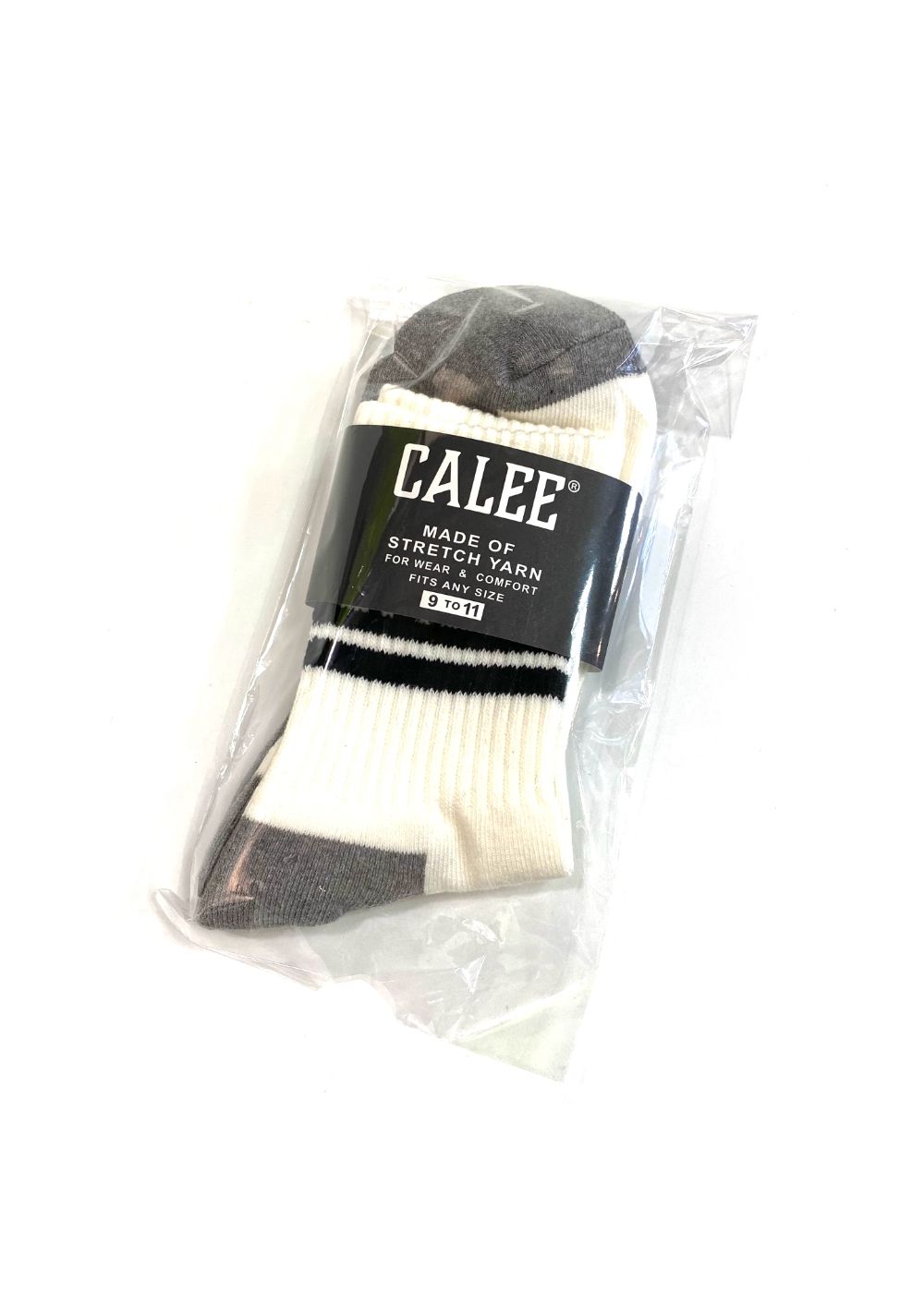 JACQUARD PILE LINE SOCKS (WHITE×BLACK) / オリジナル ラインソックス