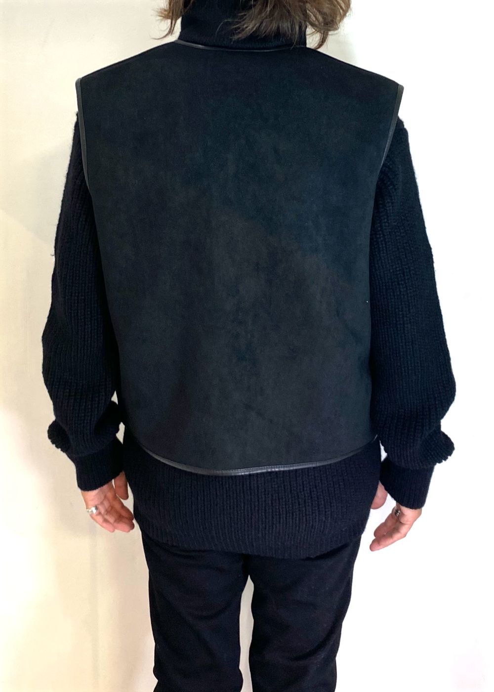 Vegan Mouton Vest (BLACK) / ビーガン ムートン ベスト