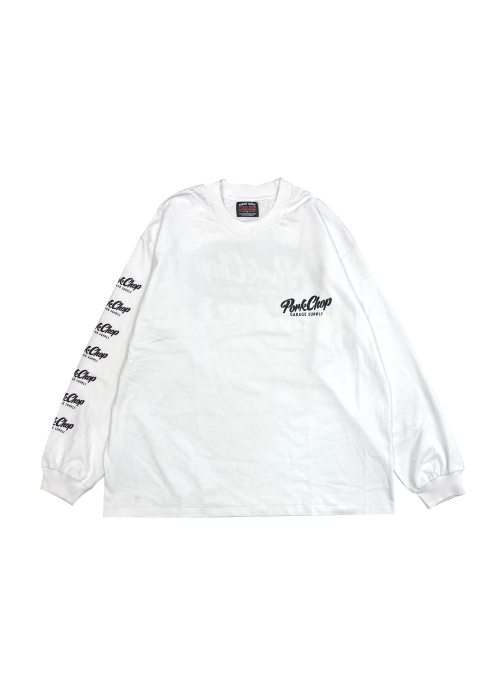 SCRIPT PORK L/S TEE (WHITE) / スクリプト ロゴ L/S Tシャツ